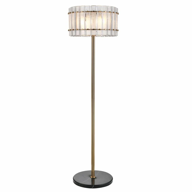 Casa Padrino Luxus Stehleuchte Antik Messing / Schwarz H. 168 cm - Luxus Leuchten