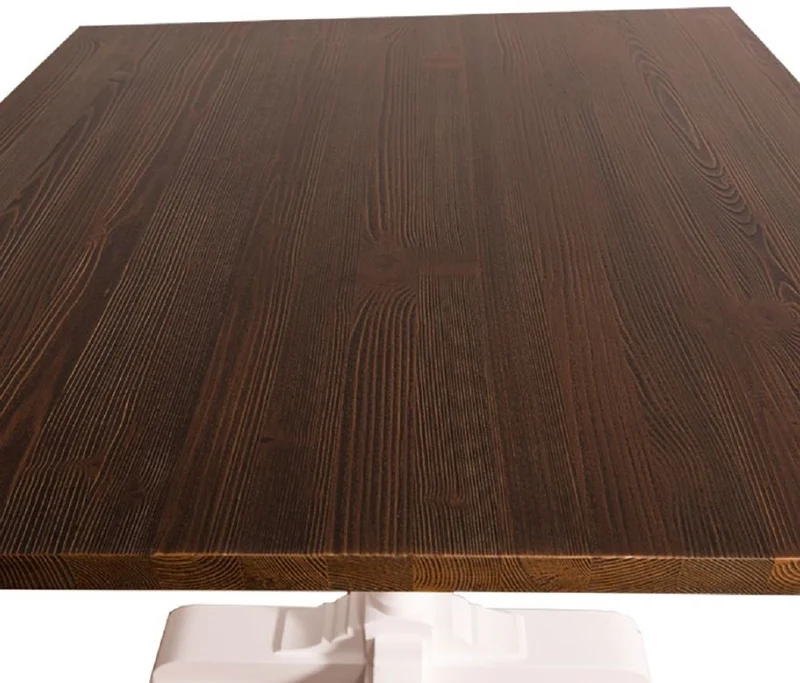 Casa Padrino Landhausstil Esstisch Weiß / Dunkelbraun 80 x 80 x H. 78 cm - Küchentisch im Landhausstil