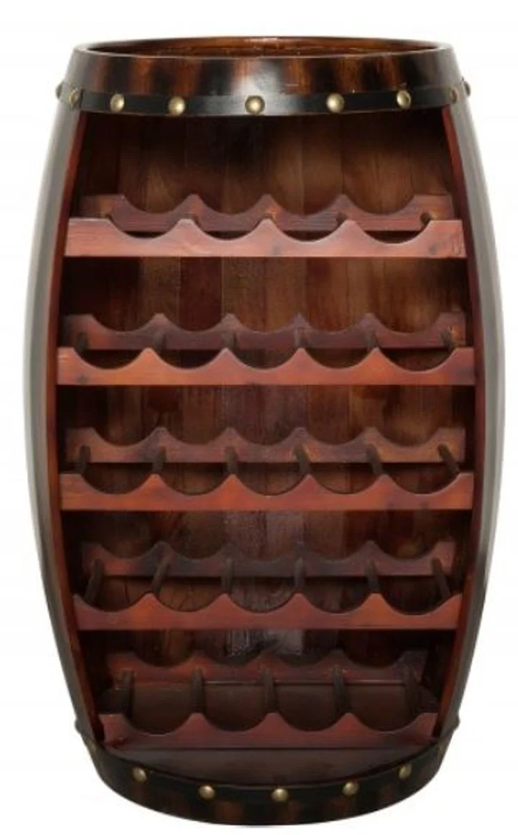 Casa Padrino Bar Weinschrank Bartisch aus Tanne Massivholz - Holzfaß Weinfaß Faßmöbel Faßschrank Hotel & Restaurant Einrichtung Möbel Tisch
