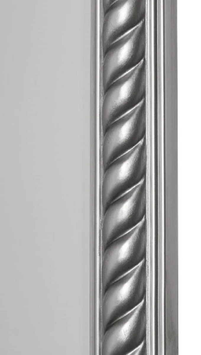 Casa Padrino Barock Spiegel / Wandspiegel Antik Silber 62 x H. 187 cm - Barockmöbel