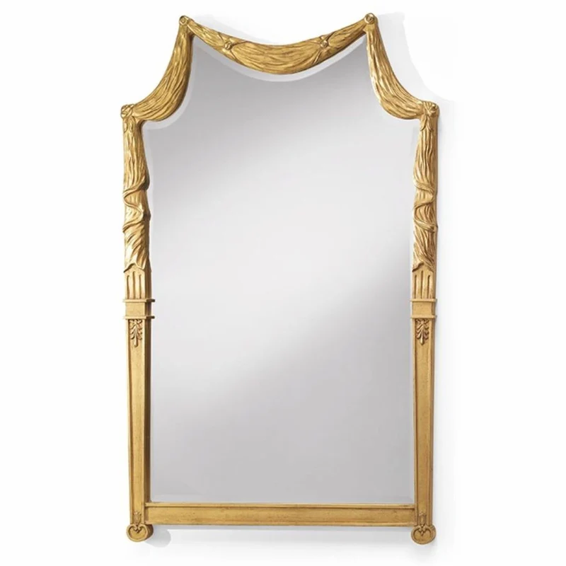 Casa Padrino Luxus Barock Massivholz Spiegel Antik Gold H. 135 cm - Made in Italy