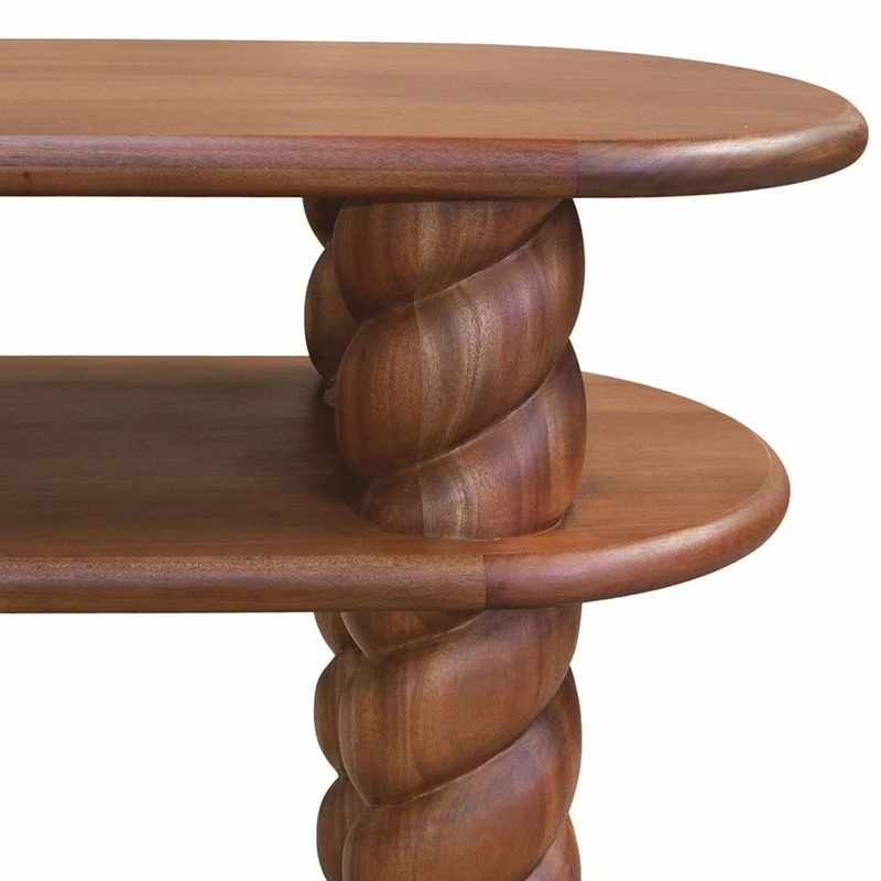 Casa Padrino Luxus Mahagoni Konsole Braun 164 cm - Luxus Mahagoni Möbel