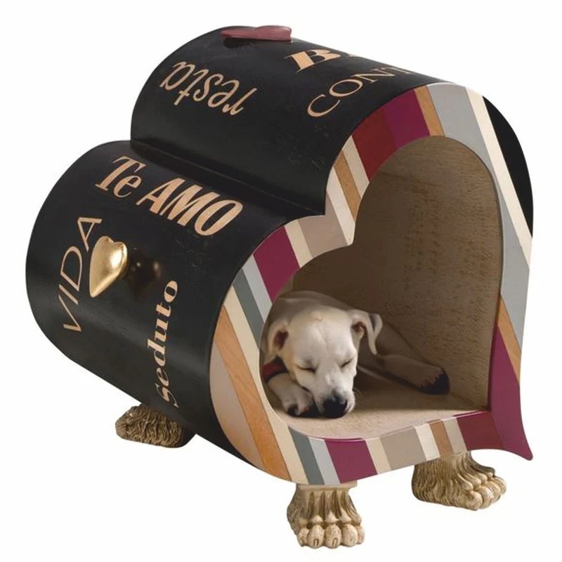 Casa Padrino Luxus Designer Hundehaus in Herzform 45 x H. 50 cm - Hundemöbel