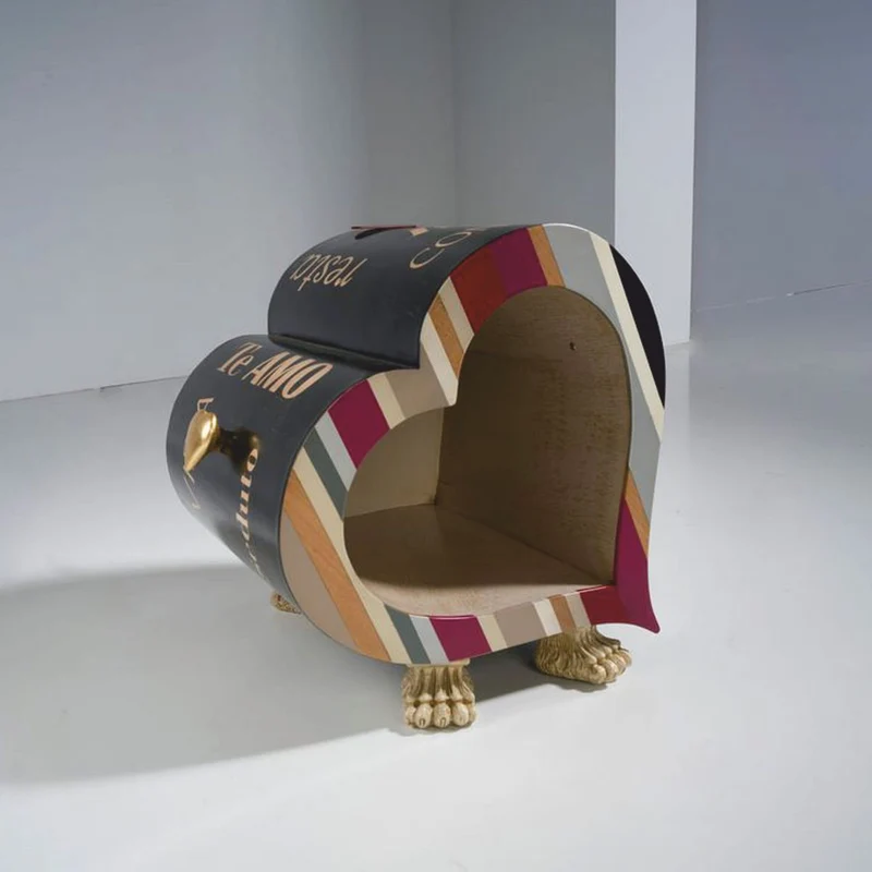 Casa Padrino Luxus Designer Hundehaus in Herzform 45 x H. 50 cm - Hundemöbel