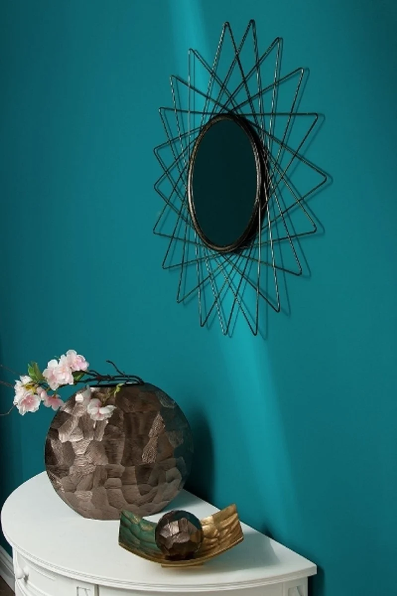 Casa Padrino Designer Wandspiegel Antik Goldfarben Ø 60 cm - Designer Spiegel