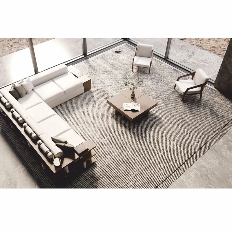 Casa Padrino Luxus Couchtisch Braun / Weiß 100-140 cm - Ausziehbarer Wohnzimmertisch