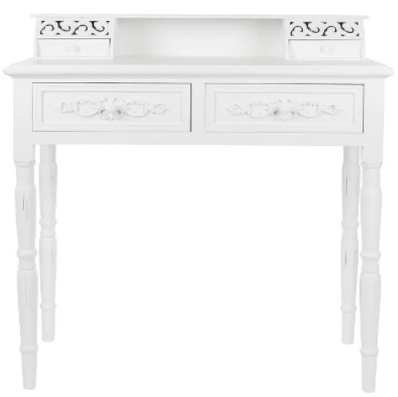 Casa Padrino Landhausstil Sekretär Antik Weiß 95 x 45 x H. 87 cm - Landhausstil Möbel im Shabby Chic Look