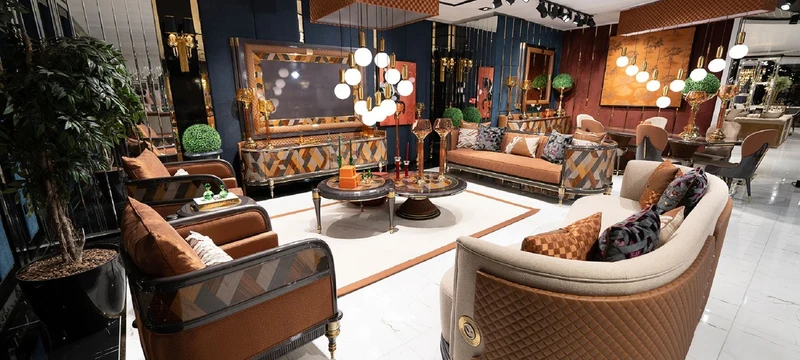 Casa Padrino Luxus Art Deco Esszimmer Set - Esstisch & 8 Stühle