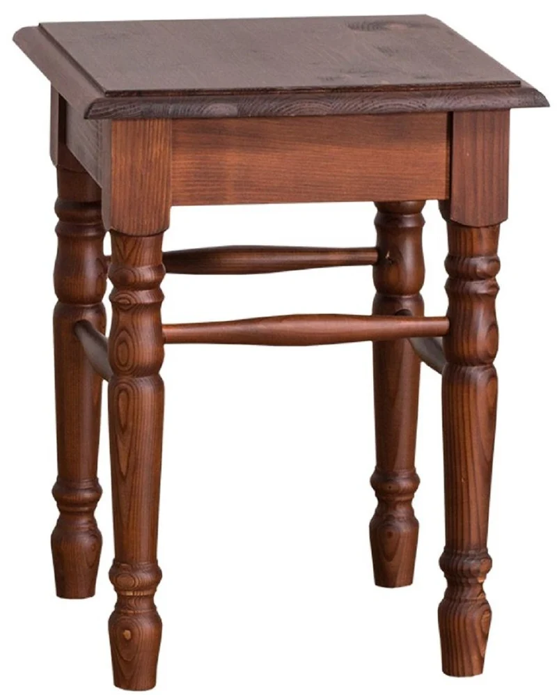 Casa Padrino Landhausstil Hocker Braun 35 x 35 x H. 45 cm - Landhausstil Möbel