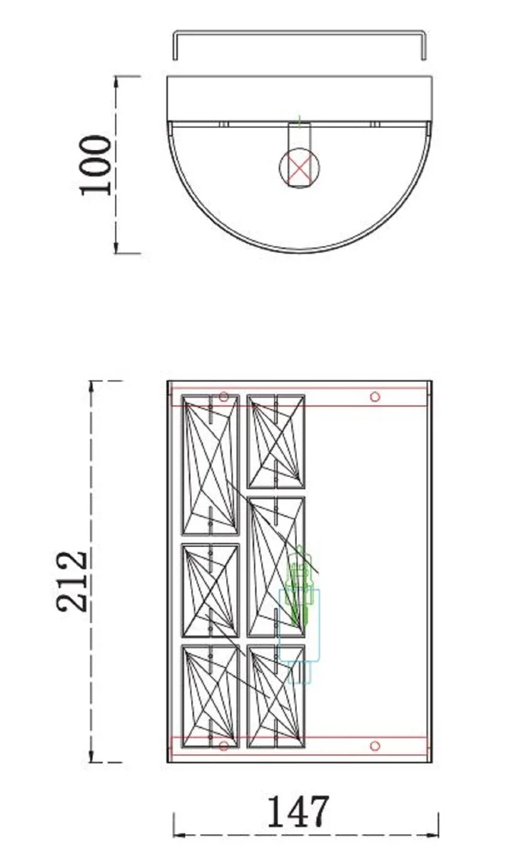 Casa Padrino Luxus Wandleuchte Silber 14,7 x 10 x H. 21,2 cm - Elegante Wandlampe mit Kristallglas