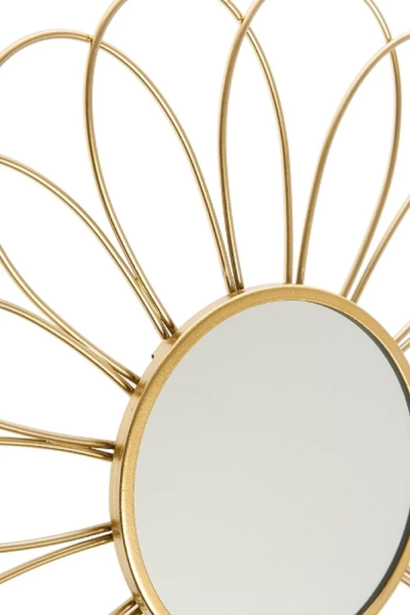 Casa Padrino Designer Spiegel / Wandspiegel 3er Set Gold Ø 25 cm - Deko Accessoires