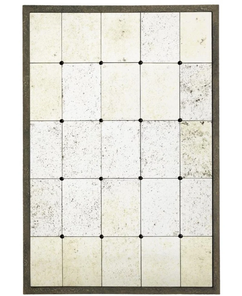 Casa Padrino Luxus Wandspiegel 85 x H. 125 cm - Designer Spiegel mit Stahlrahmen im Antik Look