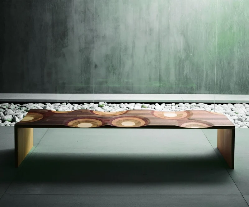 Casa Padrino Luxus Sitzbank Braun / Naturfarben 200 cm - Made in Italy