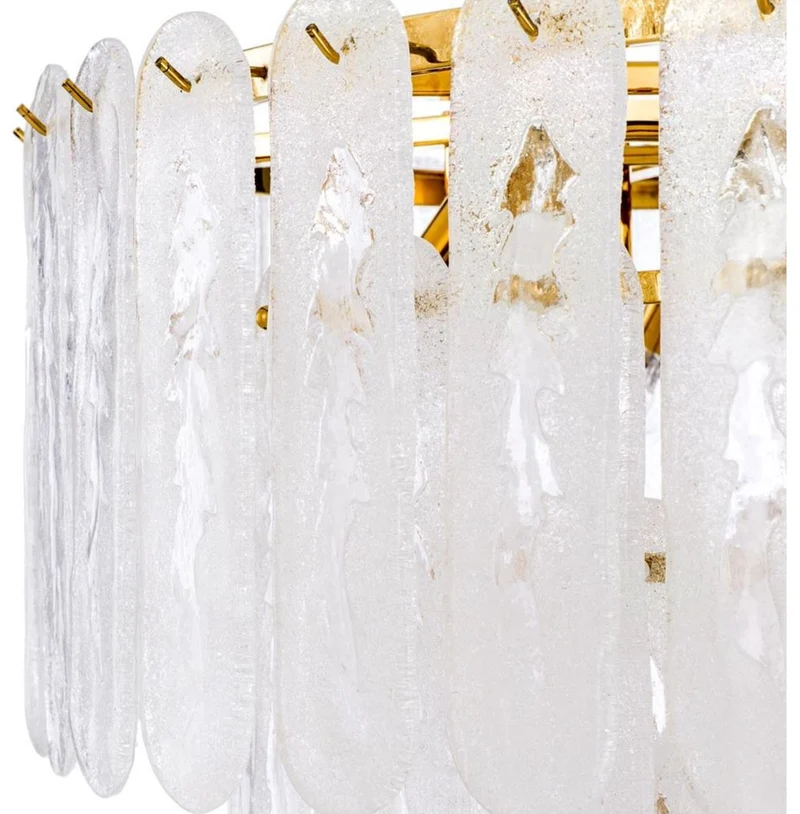 Casa Padrino Luxus Kronleuchter Gold Ø 85 x H. 73 cm - Hotel & Restaurant Kronleuchter mit Mattglas