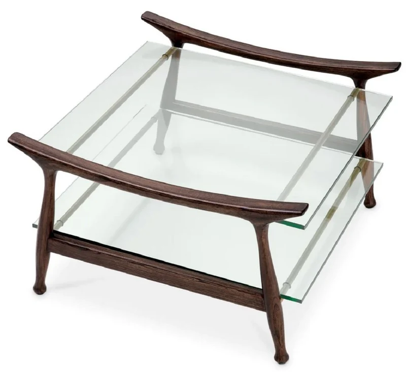 Casa Padrino Luxus Couchtisch Braun 74,5 x 75,5 x H. 46 cm