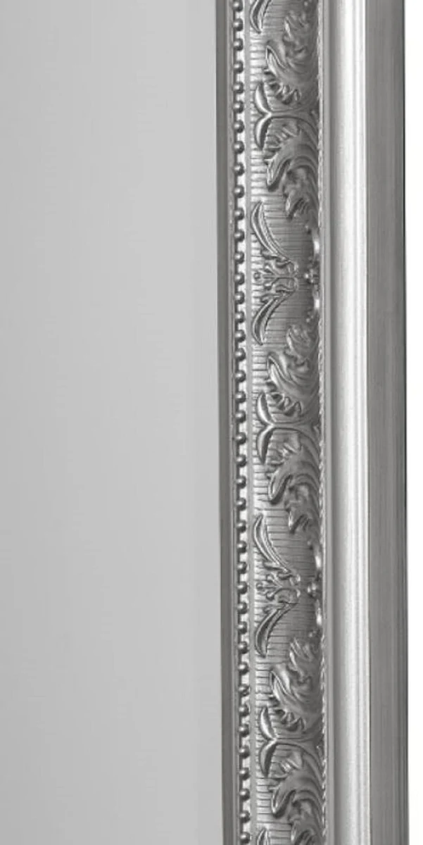 Casa Padrino Barock Spiegel Silber 72 x H. 162 cm - Handgefertigter Barock Wandspiegel