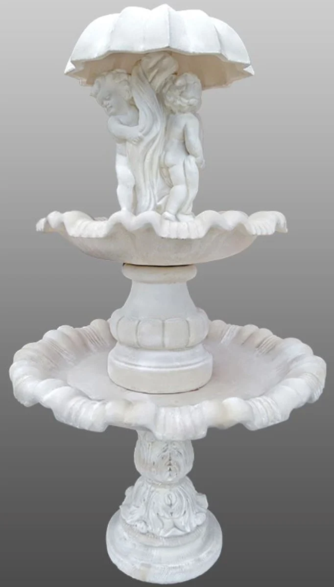 Casa Padrino Jugendstil Regenschirm Gartenbrunnen / Springbrunnen Ø 130 x H. 217 cm - Barock & Jugendstil Gartendeko