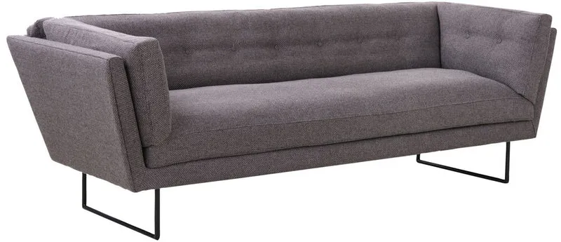 Casa Padrino Luxus Wohnzimmer Sofa Dunkelgrau / Schwarz 230 x 87 x H. 78 cm - Wohnzimmermöbel
