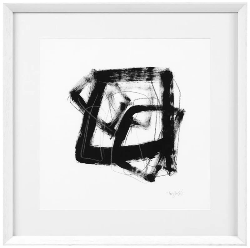Casa Padrino Designer Deko Bilder 4er Set Schwarz / Weiß 58 x H. 58 cm - Luxus Kunstdrucke