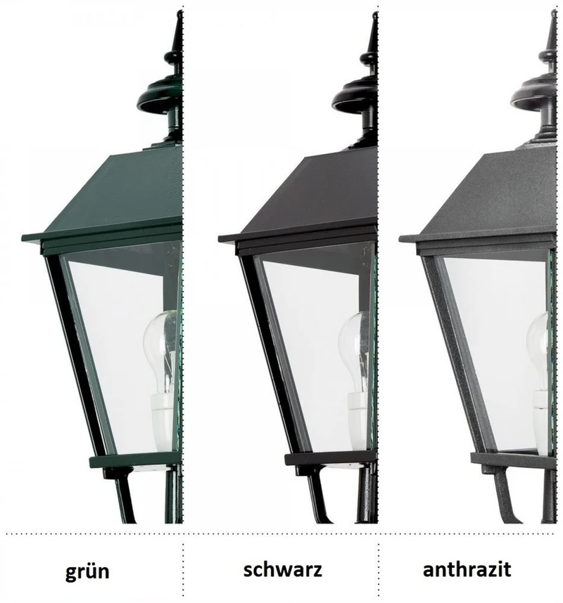 Casa Padrino Barock Garten Terrassen Außenstehleuchte 22 x 22 x H. 107 cm - Verschiedene Farben - Wetterfeste Gartenlaterne
