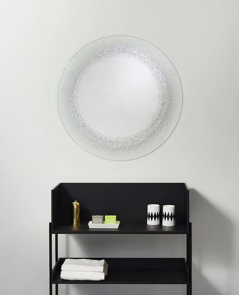 Casa Padrino Luxus Spiegel / Wandspiegel Ø 80 cm - Luxus Möbel