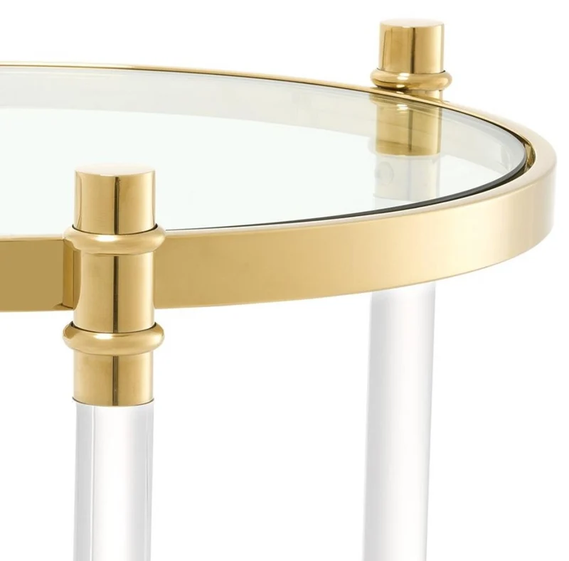Casa Padrino Wohnzimmer Beistelltisch Gold Ø 50 x H. 55 cm - Luxus Kollektion