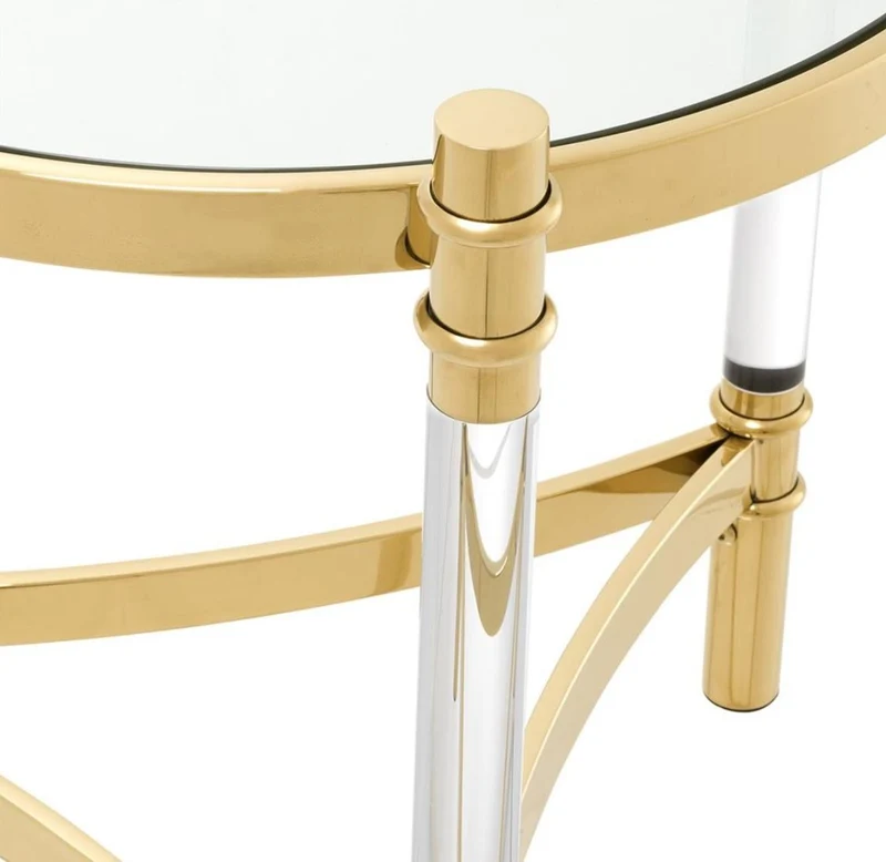 Casa Padrino Wohnzimmer Beistelltisch Gold Ø 50 x H. 55 cm - Luxus Kollektion