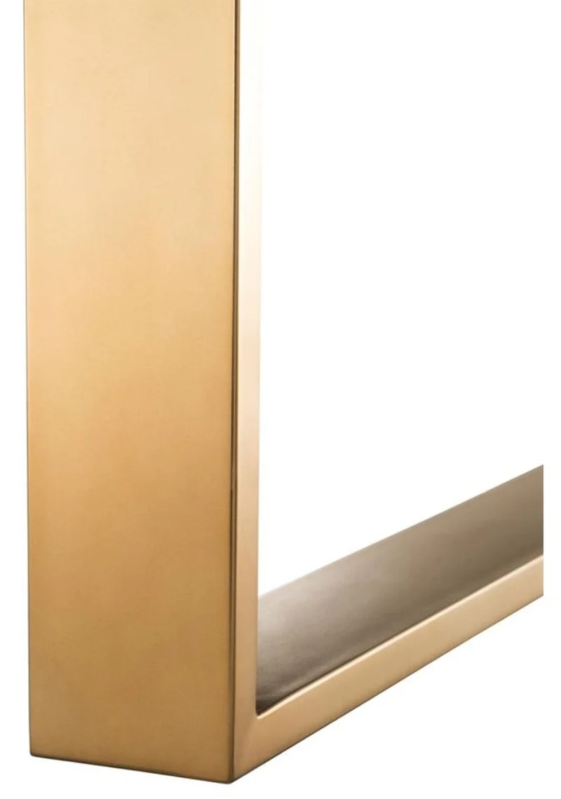 Casa Padrino Luxus Esstisch Dunkelbraun / Messing 300 x 115 x H. 75 cm - Luxus Esszimmertisch