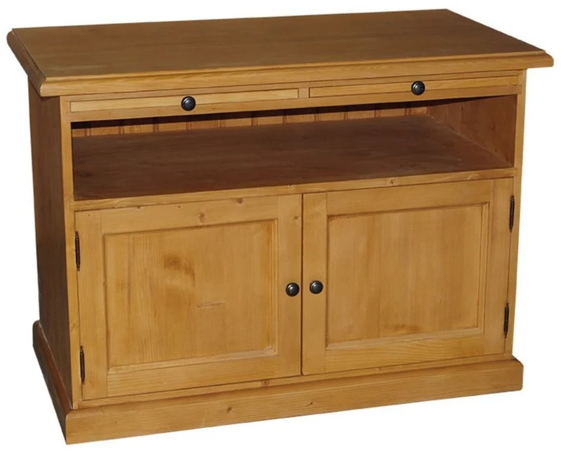 Casa Padrino Landhausstil TV Sideboard Naturfarben 180 x 46 x H. 56 cm - Wohnzimmer Fernsehschrank