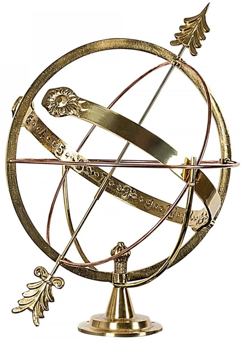 Casa Padrino Jugendstil Garten Deko Sonnenuhr Gold Ø 45 x H. 53 cm - Luxus Qualität