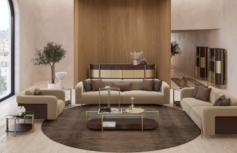 Casa Padrino Luxus Couchtisch Dunkelbraun / Messing 155 x 75 x H. 35 cm - Wohnzimmertisch mit Glasplatte - Wohnzimmer Möbel - Hotel Möbel - Luxus Möbel - Luxus Einrichtung