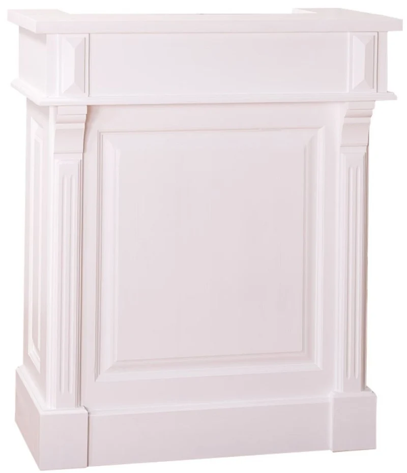 Casa Padrino Landhausstil Theke Weiß 90 x 51 x H. 107 cm - Massivholz Thekentisch mit Schublade