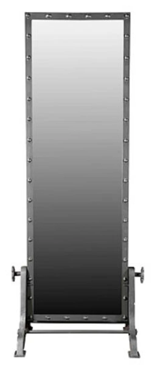 Casa Padrino Luxus Spiegel Grau 76 x 48,5 x H. 195,5 cm - Standspiegel im Indusriedesign