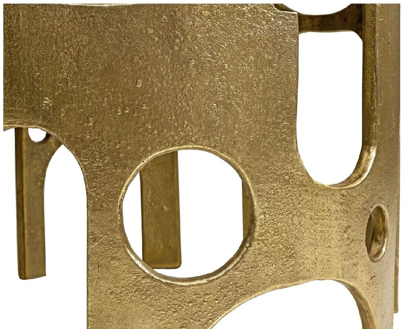 Casa Padrino Designer Beistelltisch Bronze Ø 50 x H. 60 cm - Runder Aluminium Tisch - Wohnzimmer Möbel - Luxus Möbel - Designer Möbel - Luxus Einrichtung - Designer Einrichtung
