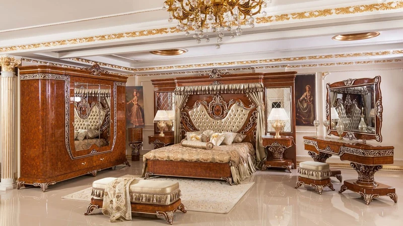 Casa Padrino Luxus Barock Sitzbank Gold / Braun / Gold - Prunkvolle Massivholz Bank im Barockstil - Barock Möbel - Barock Einrichtung - Luxus Möbel im Barockstil - Edel & Prunkvoll