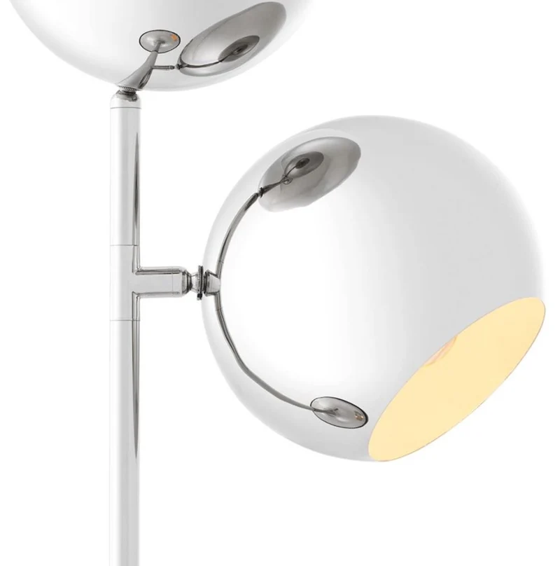 Casa Padrino Tischleuchte Silber / Schwarz Ø 32 x H. 74 cm - Luxus Qualität