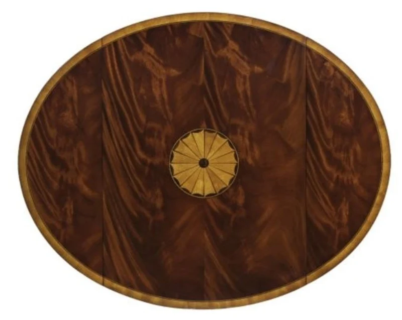 Casa Padrino Luxus Mahagoni Beistelltisch mit Schublade Braun 96 x 77 x H. 73 cm - Wohnzimmermöbel