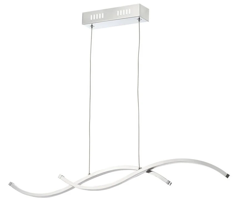 Casa Padrino Luxus LED-Hängeleuchte Silber 70 x H. 6,8 cm - Moderne Designer Deckenlampe