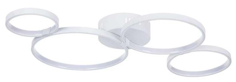 Casa Padrino Decken- und Wandleuchte Weiß 74 x 44 x H. 7 cm - Moderne LED Leuchte