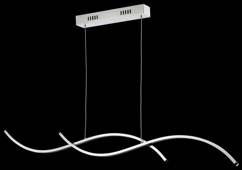 Casa Padrino Luxus LED-Hängeleuchte Silber 100 x H. 9,7 cm - Moderne Design Designerleuchte