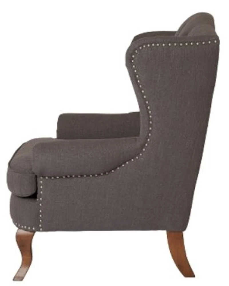 Casa Padrino Luxus Chesterfield Ohrensessel in Dunkelgrau, 87 x 89 x H. 109 cm, Wohnzimmermöbel mit klassischem Design