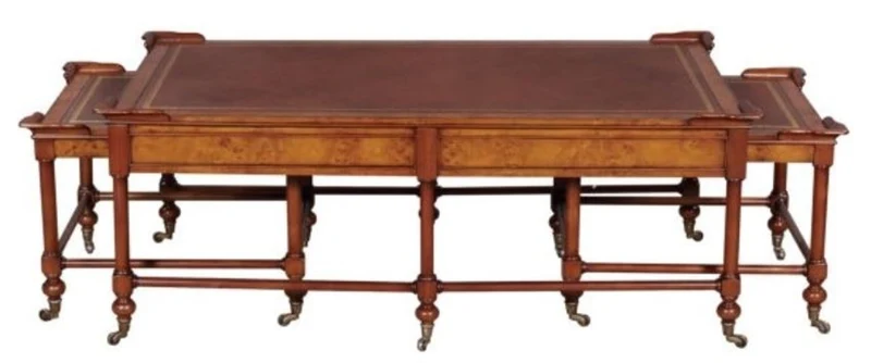 Casa Padrino Luxus Wohnzimmer Couchtisch Hellbraun / Braun 133 x 81 x H. 50 cm - Luxus Qualität