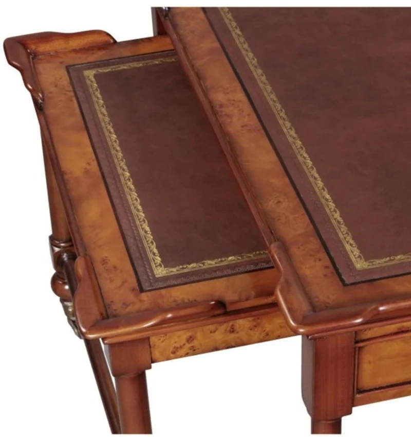 Casa Padrino Luxus Wohnzimmer Couchtisch Hellbraun / Braun 133 x 81 x H. 50 cm - Luxus Qualität