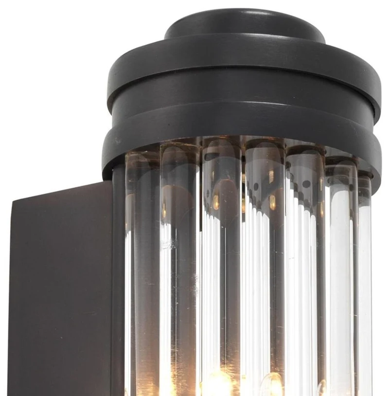 Casa Padrino Wandleuchte / Wandlampe Bronze 7 x 10 x H. 26 cm - Hotel & Restaurant Leuchte