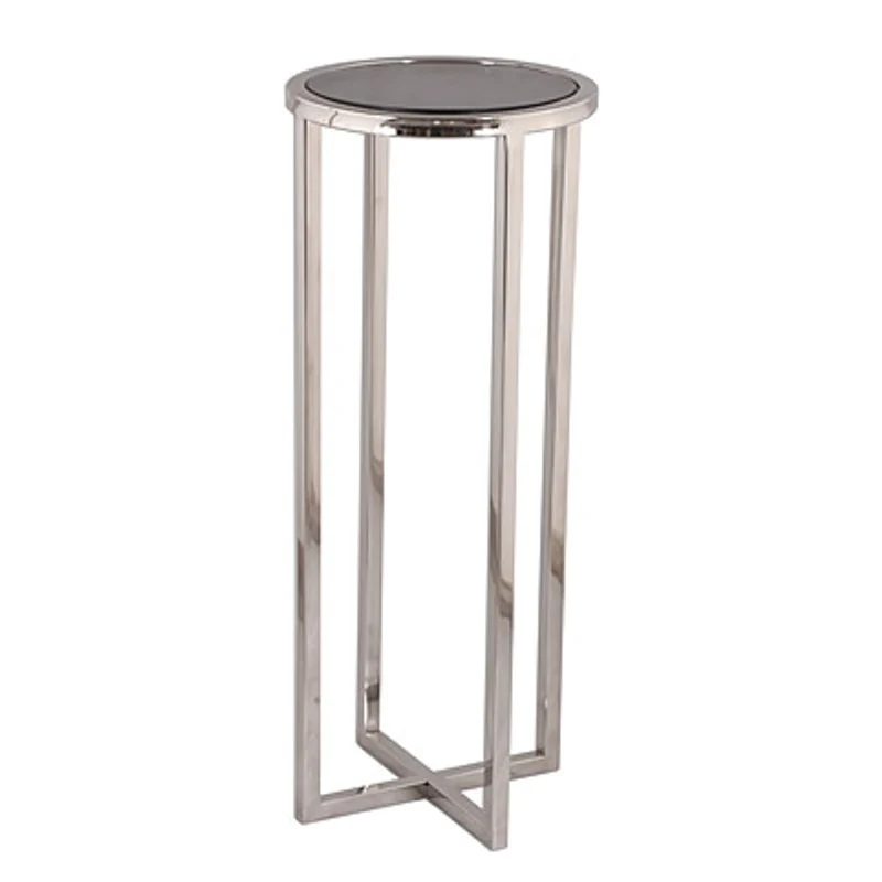Casa Padrino Designer Beistelltisch Silber 30 x 30 x H. 75 cm - Designer Tisch Möbel