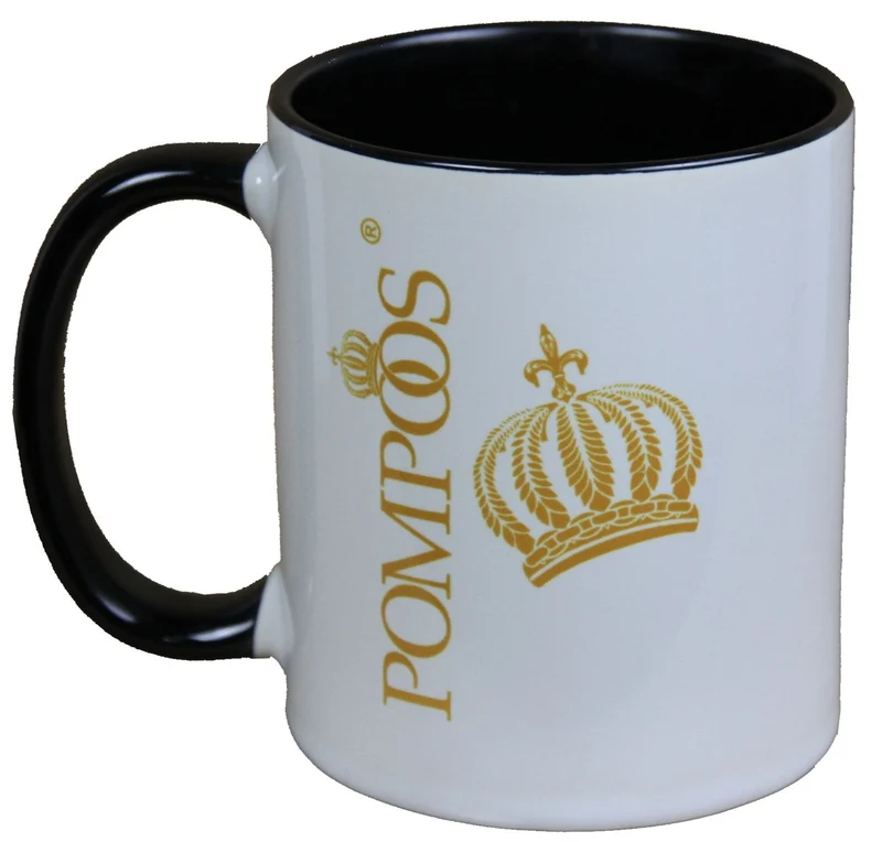 Casa Padrino Luxus Tasse Hund mit goldenem Anzug von Harald Glööckler Pompöös - 9,5 cm x 8,5 cm