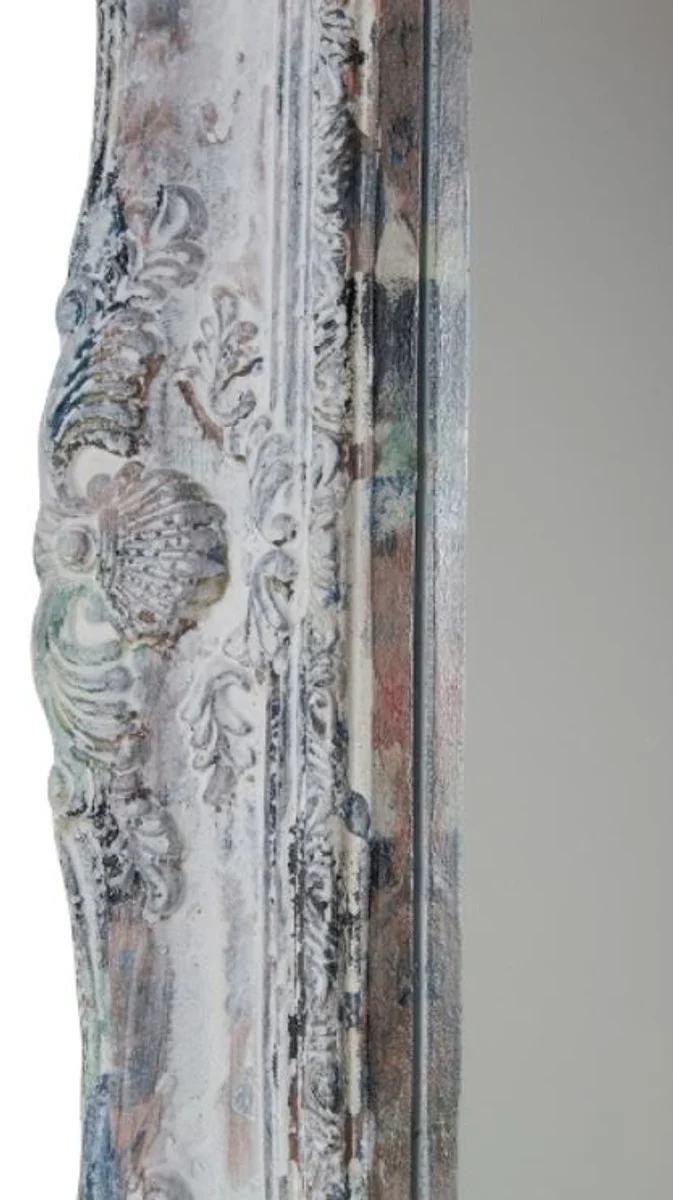 Casa Padrino Barockstil Spiegel / Wandspiegel Antik Grau 42 x H. 54 cm - Barock Möbel