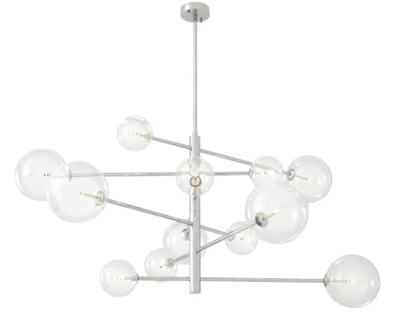 Casa Padrino Luxus Halogen Kronleuchter Silber Ø 130 x H. 67 cm - Luxus Qualität