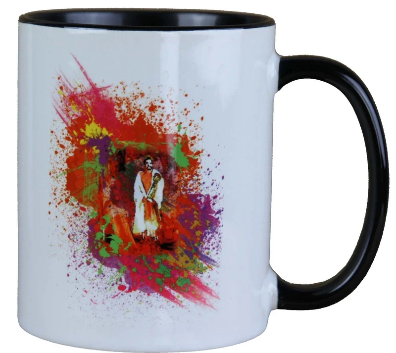 Casa Padrino Designer Tasse Harald Glööckler Pompöös Explosion Bunt 9,5 x 8,5 cm - Luxuriöse Kaffeetasse