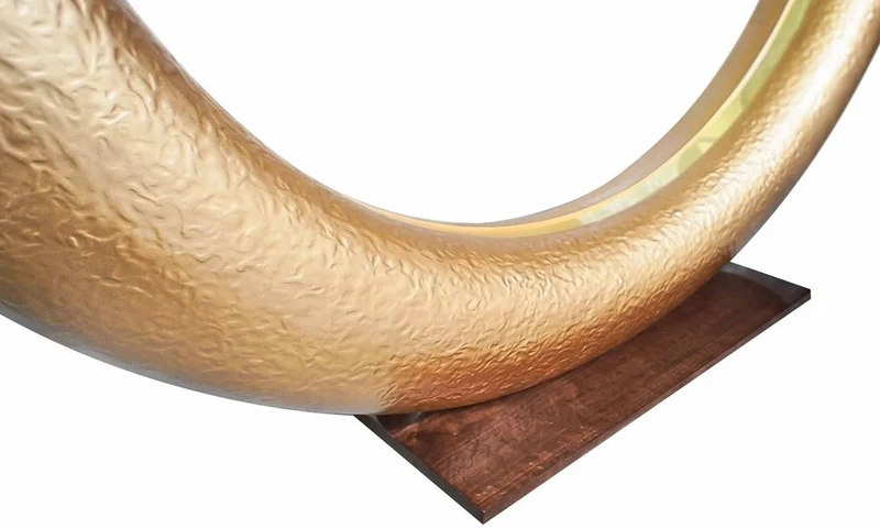 Casa Padrino Luxus Konsole Gold / Dunkelbraun 230 x 45 x H. 86 cm - Konsolentisch mit Glasplatte - Wohnzimmer Möbel - Hotel Möbel - Luxus Kollektion